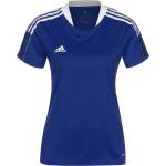 Reduzierte Blaue adidas Performance V-Ausschnitt T-Shirts aus Mesh für Damen Größe M 