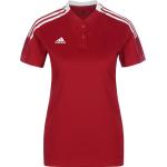 Reduzierte Rote Sportliche adidas Performance Henleykragen T-Shirts für Damen 