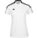 Reduzierte Weiße Sportliche adidas Performance Henleykragen T-Shirts für Damen Größe XXL 