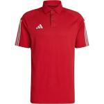 Rote Kurzärmelige adidas Tiro 23 Kurzarm-Poloshirts für Herren Größe XL 