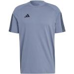 Graue adidas Tiro 23 T-Shirts aus Baumwollmischung für Herren Größe XL 