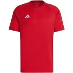 Rote Gestreifte adidas Tiro 23 T-Shirts aus Baumwollmischung für Herren Größe L 