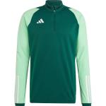 Grüne adidas Tiro 23 Herrensweatshirts mit Reißverschluss 