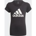 Schwarze Kurzärmelige adidas Essentials Kinder T-Shirts für Mädchen Größe 140 