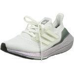 adidas Ultraboost 21 Running Shoe, Crystal White/Crystal White/Hazy Green, 36 2/3 EU