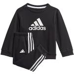 adidas Unisex Baby Bos Jog Ft Trainingsanzug, Top:black/White Bottom:black/White, 9 Monate EU