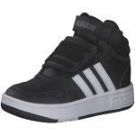 Reduzierte Schwarze adidas Hoops High Top Sneaker & Sneaker Boots aus Leder für Kinder Größe 26 