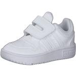 Reduzierte Weiße adidas Hoops Low Sneaker mit Klettverschluss in Normalweite für Kinder Größe 23 
