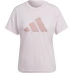 Reduzierte Rosa Sportliche Kurzärmelige adidas T-Shirts aus Jersey für Damen Größe XS 