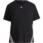 Schwarze Kurzärmelige adidas T-Shirts für Damen Größe 5 XL 