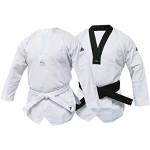 adidas WT Taekwondo Club Dobok ohne Streifen Kampfsportanzug, Weißer Kragen, 170 cm