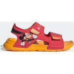Reduzierte Rote adidas Disney Badeschlappen mit Maus-Motiv in Normalweite für Kinder Größe 32 