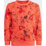 Rote adidas Disney Entenhausen Micky Maus Kindersweatshirts mit Maus-Motiv Größe 104 