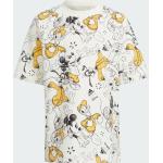Gelbe adidas Disney Entenhausen Kinder T-Shirts mit Maus-Motiv Größe 122 