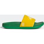 Grüne adidas Adilette Badeschlappen mit Riemchen in Normalweite für Kinder Größe 38 