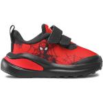 Rote adidas FortaRun Spiderman Low Sneaker mit Riemchen aus Textil für Kinder Größe 19 