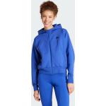 Blaue adidas Z.N.E. Zip Hoodies & Sweatjacken für Damen Größe XL 