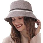 Khakifarbene Trilbies & Fedora-Hüte aus Filz für Damen Einheitsgröße 