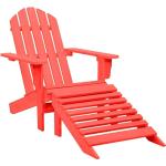 Rote Adirondack Chairs aus Massivholz 