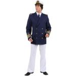 Admiral Jacke, Gr. 50/52, blau Kapitän Matrose Kostüm Jackett Marine Offizier Karneval