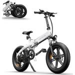 ADO E-Bike »A20F 20 4,0 Zoll Pedelec e-Fatbike Elektrofahrrad Klappräder«, 7 Gang Shimano, Kettenschaltung, 250,00 W, weiß, Weiß
