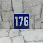 Zahl 3 Hausnummernschilder aus Emaille 