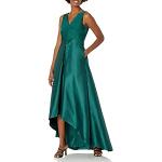 Adrianna Papell Womens Pleated Hi Low Mikado Gown