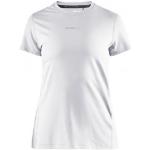 Weiße Kurzärmelige Craft T-Shirts mit Reißverschluss aus Polyester für Damen 