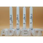 Eukalyptus Adventskranz Mit Kerzenstander und 4er Set Trueglow