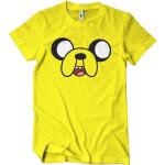 Gelbe Adventure Time Jake T-Shirts mit Hundemotiv für Herren Größe M 