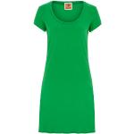 Grüne Kurzärmelige Vegane Bio Nachhaltige Damenkleider aus Baumwolle Größe XS 