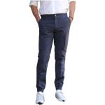 Blaue Bestickte AERONAUTICA MILITARE Slim Fit Jeans mit Reißverschluss aus Baumwolle für Herren Größe L 