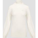 Reduzierte Weiße AERONAUTICA MILITARE Rollkragen Kaschmir-Pullover aus Wolle für Damen Größe XS 