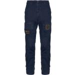 Blaue Bestickte AERONAUTICA MILITARE Jeans mit Stickerei aus Denim für Herren Größe XL für den für den Herbst 