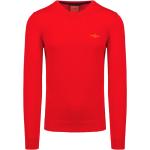 Reduzierte Rote AERONAUTICA MILITARE Rundhals-Ausschnitt Rundhals-Pullover aus Baumwolle für Herren Größe XL 