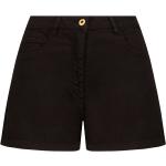 Reduzierte Schwarze AERONAUTICA MILITARE High Waist Shorts mit Reißverschluss aus Baumwolle für Damen Größe S für den für den Sommer 