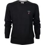 Schwarze Casual AERONAUTICA MILITARE Rundhals-Ausschnitt Herrensweatshirts aus Wolle Größe 3 XL für den für den Winter 