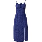 Hellblaue Blumenmuster Ärmellose Spaghettiträger-Kleider für Damen Größe XL 
