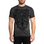 Affliction Clothing Biker Rockabilly T-Shirt - Marblesmith Gotik Flockiert