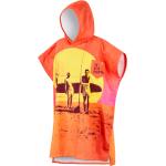Orange Streetwear Ponchos mit Kapuze aus Frottee für Damen für den für den Sommer 
