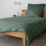 Dunkelgrüne Nachhaltige Bettwäsche Sets & Bettwäsche Garnituren mit Reißverschluss aus Lyocell 155x220 