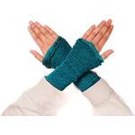 Türkise Fingerlose Handschuhe & Halbfinger-Handschuhe für Damen Einheitsgröße für den für den Herbst 