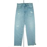Hellblaue AGLINI Ripped Jeans & Zerrissene Jeans aus Baumwolle für Damen 
