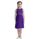 Violette Kinderfestkleider aus Chiffon für Mädchen für den für den Sommer 