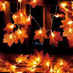 Reduzierte LED Lichterketten mit Halloween-Motiv aus Ahorn 