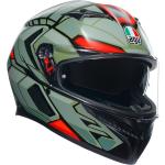 AGV K3 Decept Helm, schwarz-grün-rot matt Größe: S