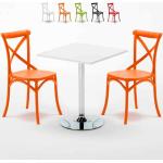 Reduzierte Orange Vintage Quadratische Esszimmermöbel 