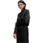 Reduzierte Schwarze Festliche Blusen mit Reißverschluss aus Seide für Damen Größe XL 