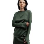 Reduzierte Armeegrüne Festliche Blusen aus Seide für Damen Größe XS 