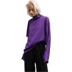 Reduzierte Violette Festliche Blusen aus Seide für Damen Größe XL 